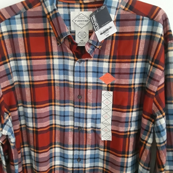 St John's Bay Men Plaid Shirt - Picture 3 of 4